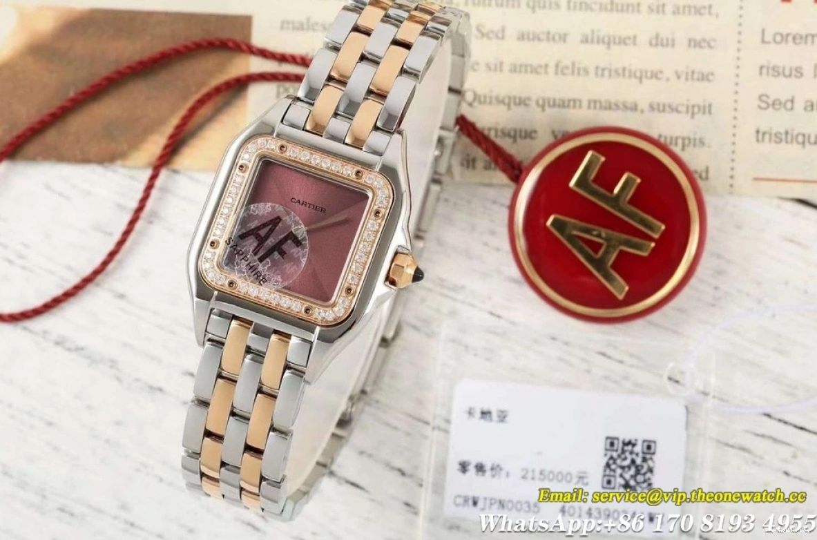 Secrete Ladies Brown Quartz Dia De SS AF RG 22mm Panthere Dial 1202